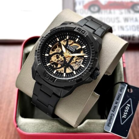 Fossil Black Stainless Steel Premium Watch for Men Under 4000 – Stylish & Durable