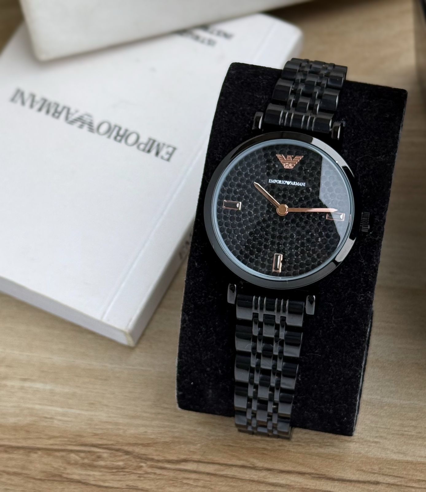 Emporio Armani Gianni T-Bar Stainless Steel Watch for Women Under 3000
