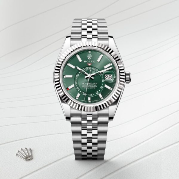 Rolex Sky-Dweller Silver Green Automatic Watch for Men Under 5000