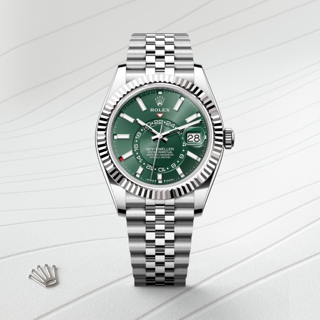 Rolex Sky-Dweller Silver Green Automatic Watch for Men Under 5000