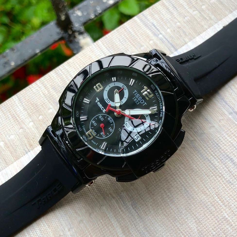 Tissot T-Race Black Chronograph Watch for Men Under 4000
